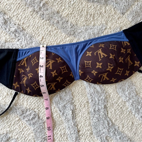 Louis Vuitton Monogram Brown Blue Bandeau Top NEW ASO Khloe Kardashian SZ 40 - Picture 6 of 14